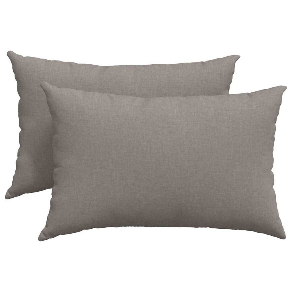 Coussins de canapé 2 pc tissu taupe 60 x 40 cm