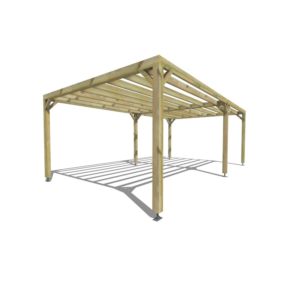 Pergola bois • 7m x 4m • indépendante • sens largeur • livraison comprise