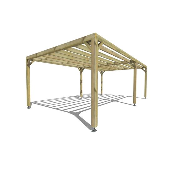 Pergola bois • 7m x 4m • indépendante • sens largeur • livraison comprise