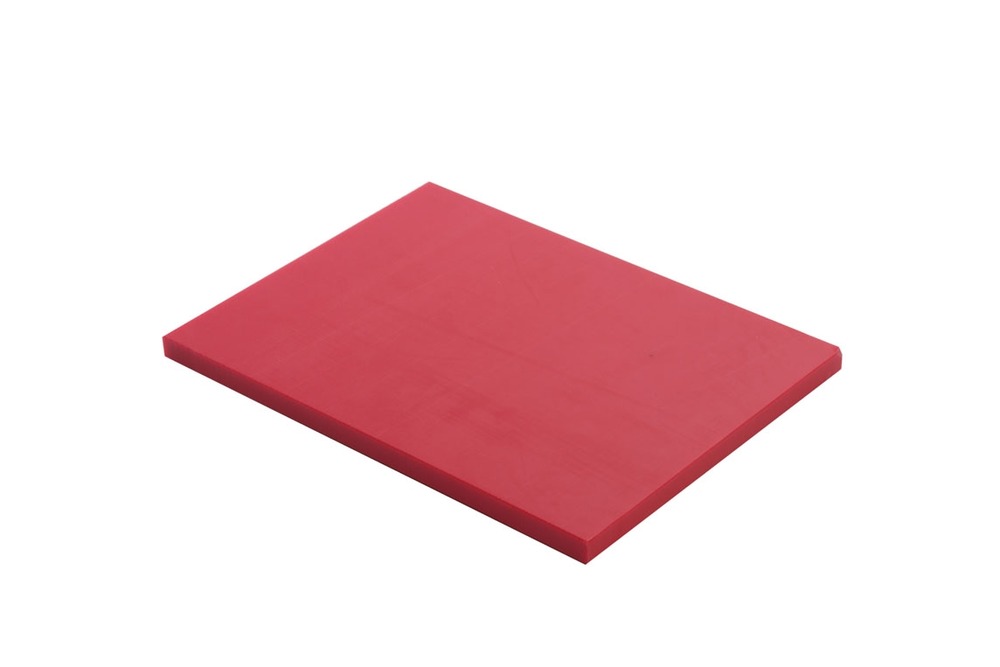 Planche à découper pehd 500 rouge 40x30x2 cm - matériel chr pro