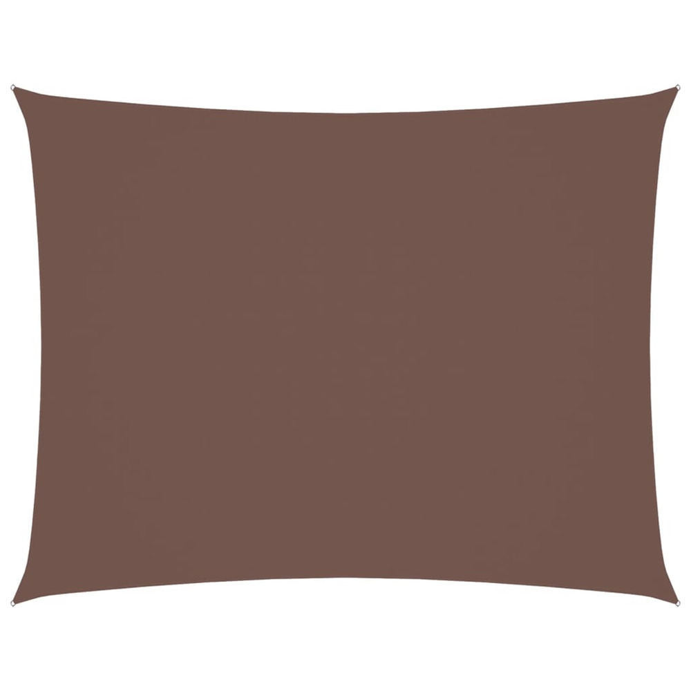 Voile de parasol tissu oxford rectangulaire 3,5x5 m marron