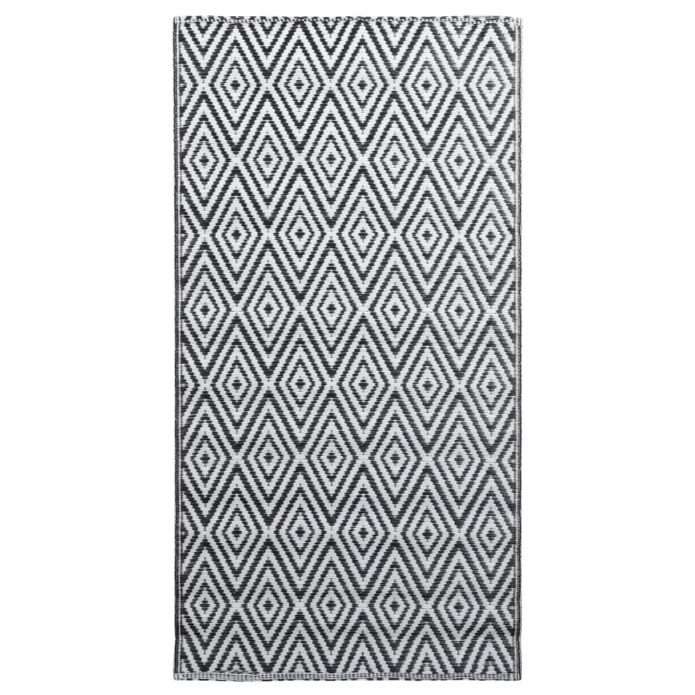 Tapis d'extérieur arakil blanc et noir 160x230 cm pp