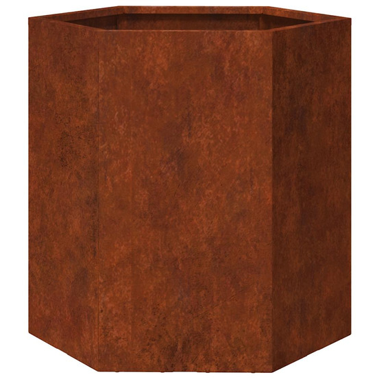 Jardinière d'extérieur rouillé 40x40x45 cm acier corten