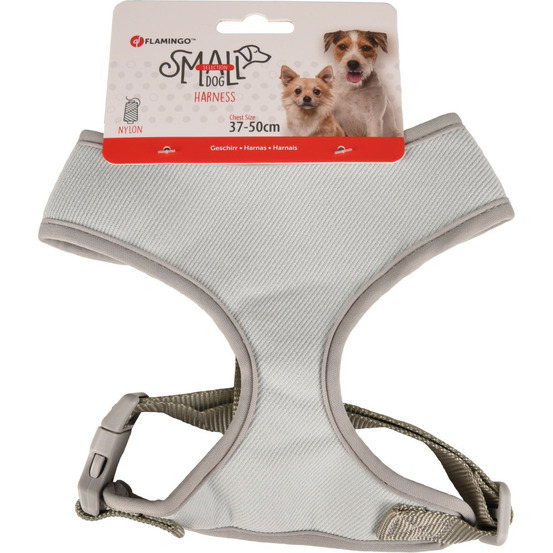 Harnais small dog m, cou 35 cm corp réglable de 37 à 50 cm vert pour chien.