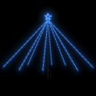 Lumières d'arbre de noël intérieur/extérieur 400 led bleu 2,5 m