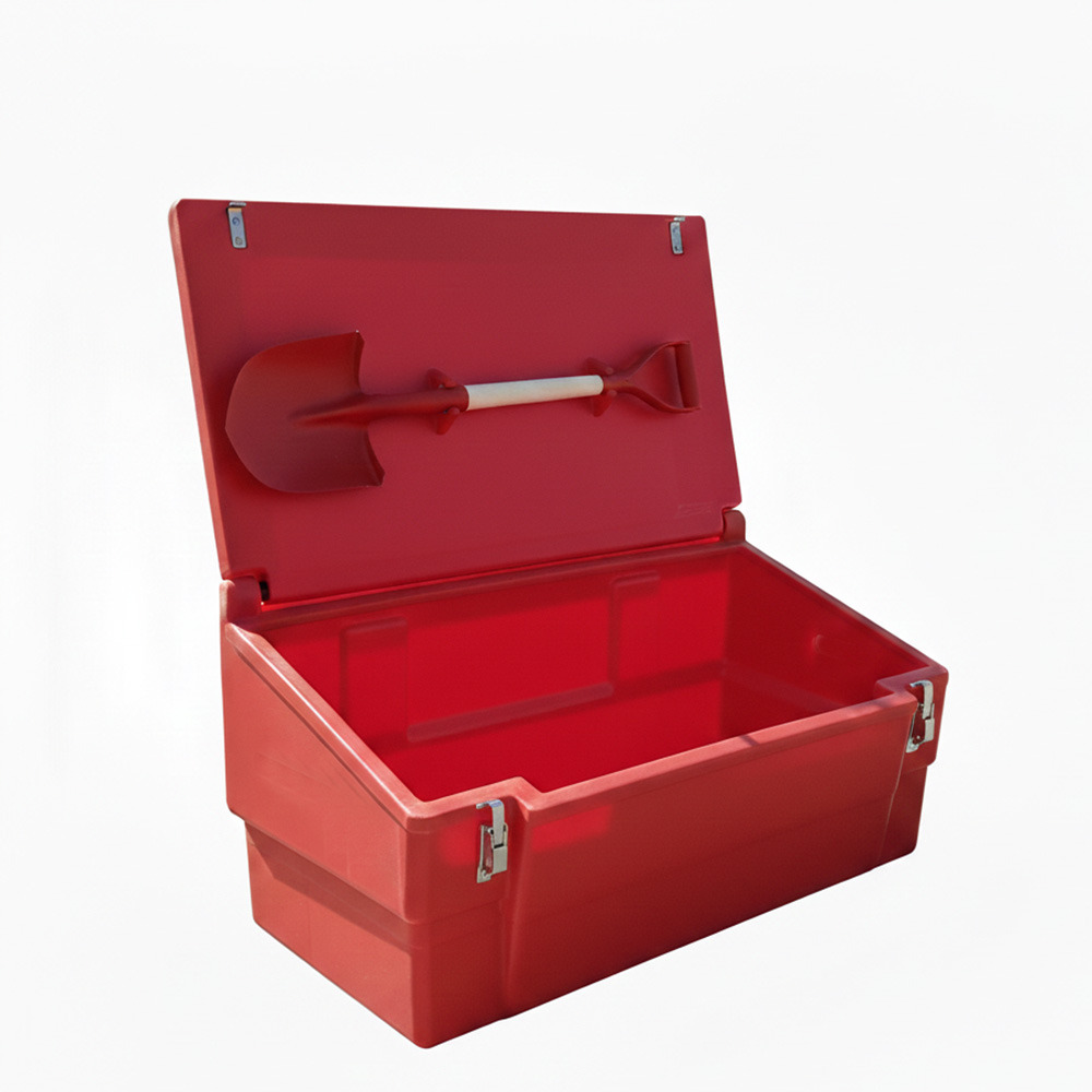 Bac à sable incendie/ à sel de déneigement 100l + grenouillères + pelle