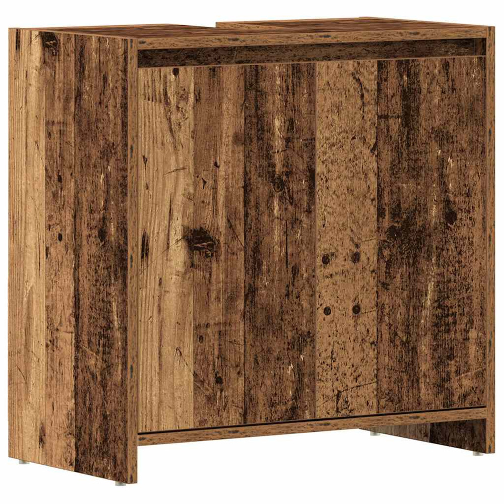 Armoire lavabo de salle de bain vieux bois 60x33x60 cm
