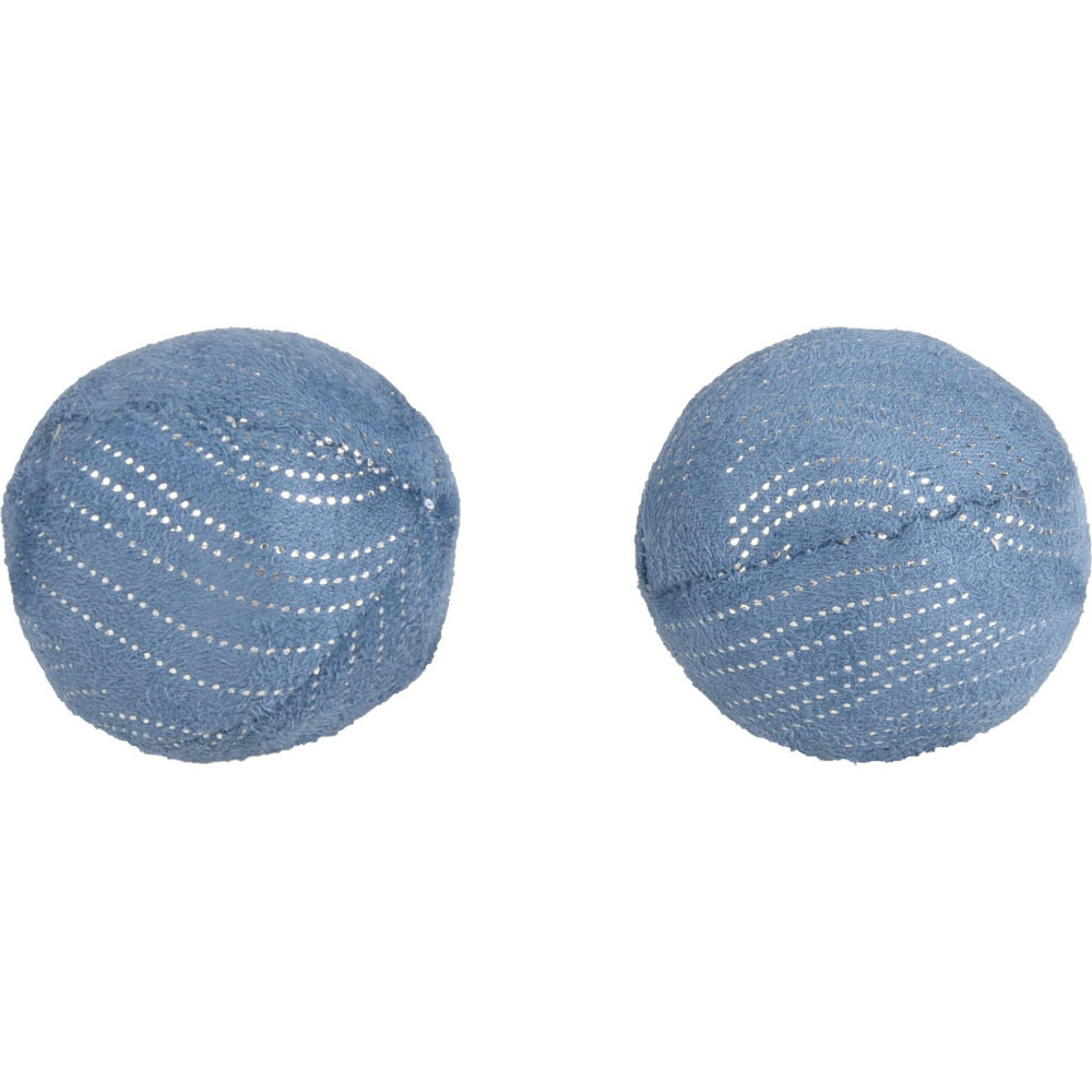 Jouet 2 balles medy bleu taille ø 5 cm pour chat