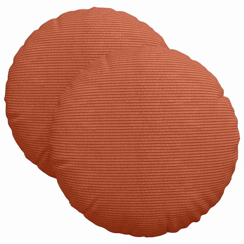 Coussins de siège 2 pcs rouge orange ø 40 cm