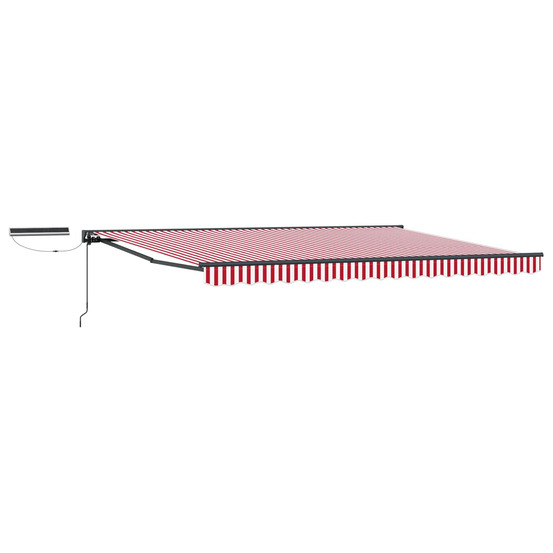 Auvent rétractable électrique rouge et blanc 4 × 3 m