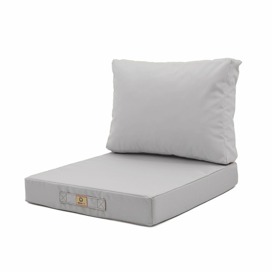 Coussins pour salon de jardin déhoussable 50x50cm gris galet