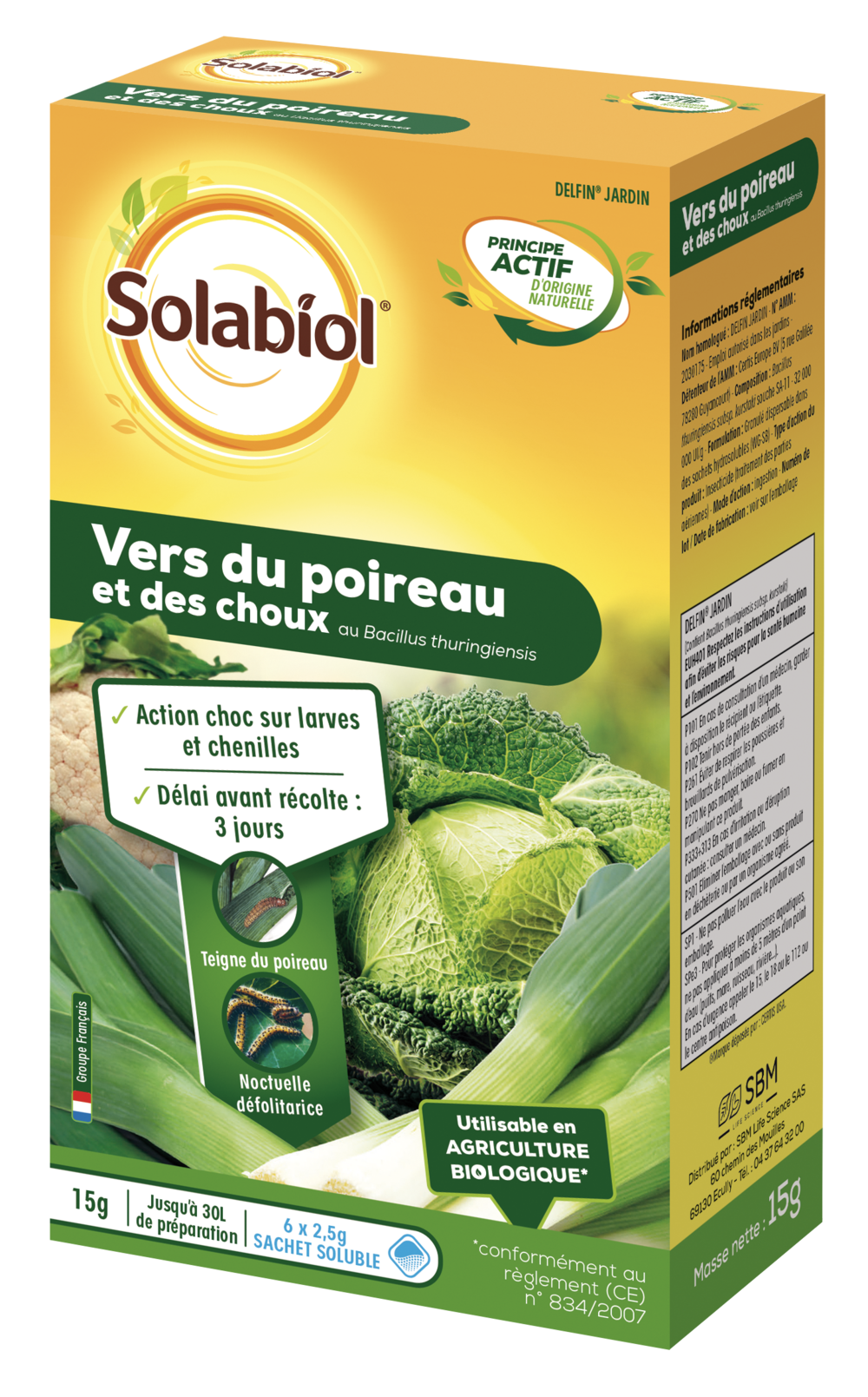 Sopoir15 -vers du poireau & choux - 15g - action choc - insecticide