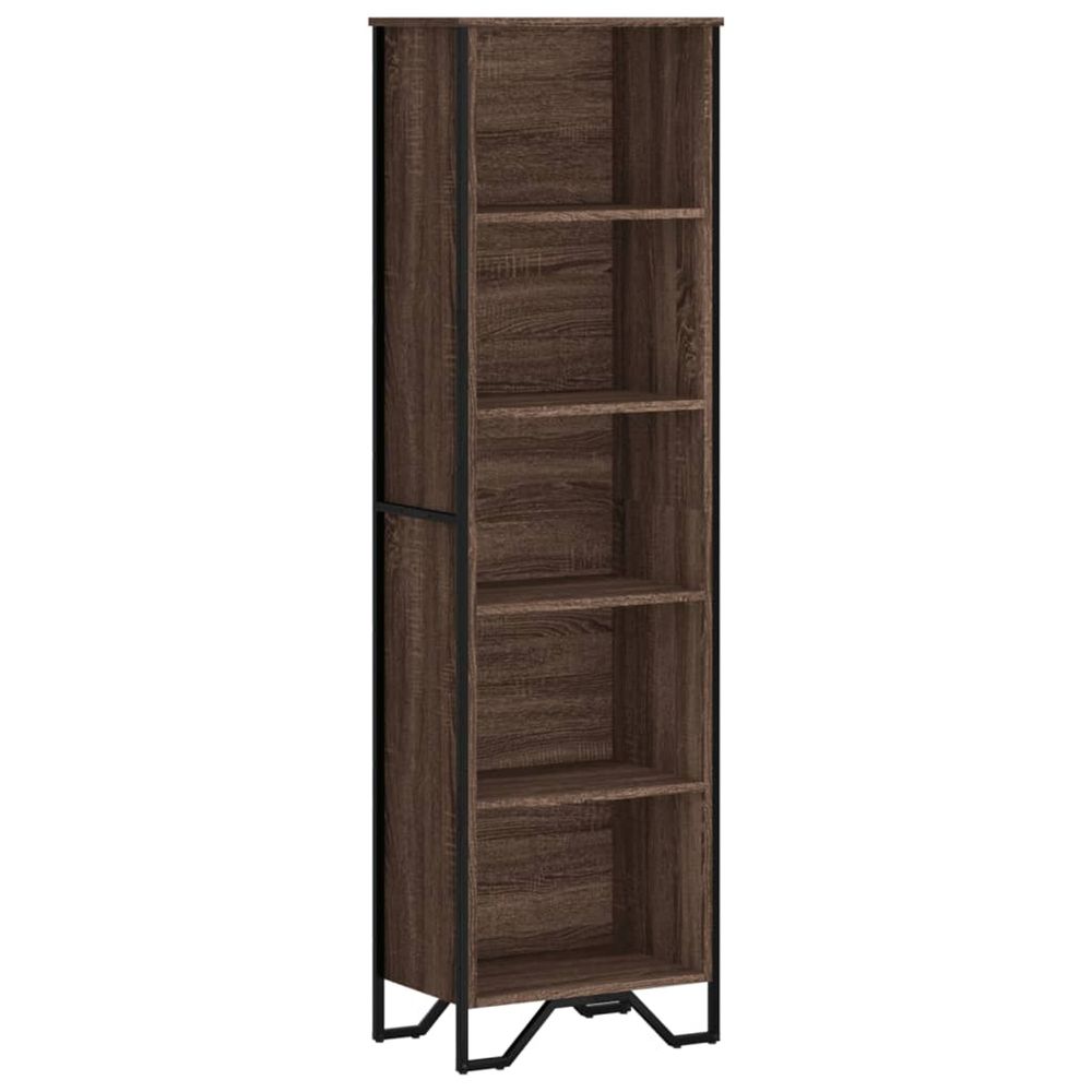 Bibliothèque chêne marron 50x31x169 cm bois d'ingénierie