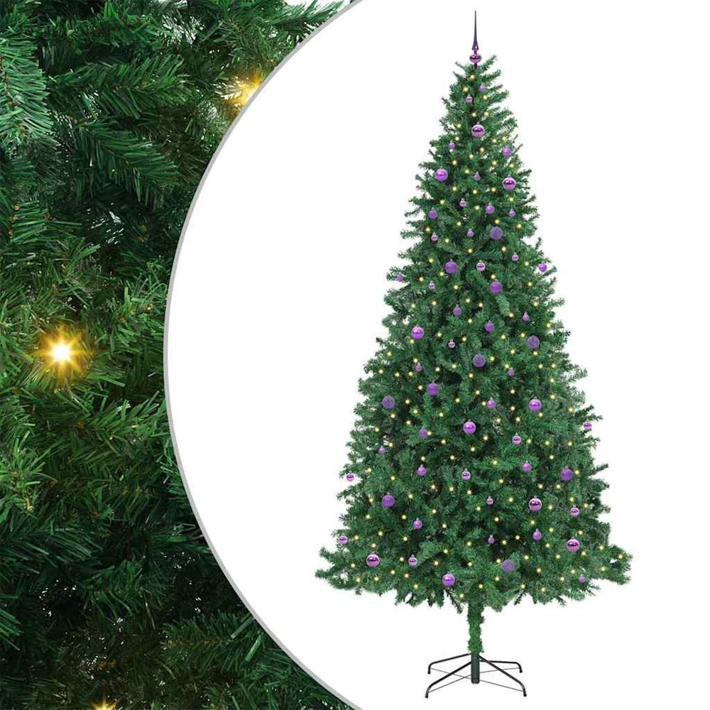 Sapin de noël artificiel vert 300 cm pvc, métal et plastique
