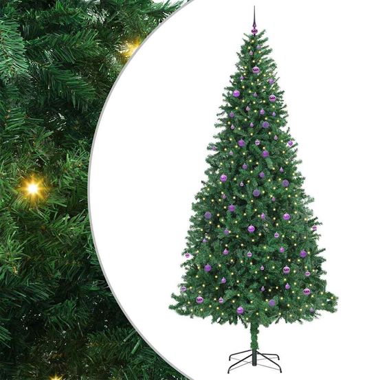 Sapin de noël artificiel vert 300 cm pvc, métal et plastique