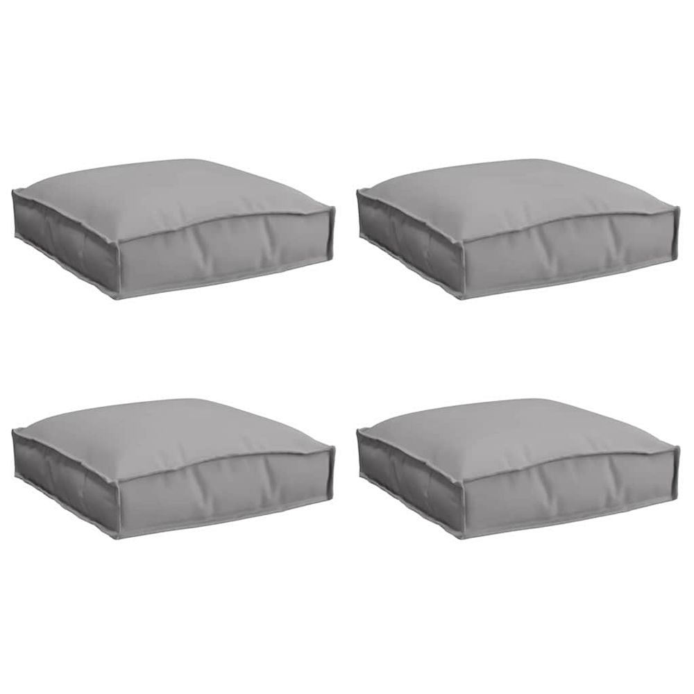 Coussin 4 pc tissu oxford gris 40 x 40 x 8 cm