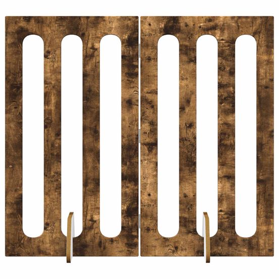 Clôture pliable pour animaux 2 pc chêne fumé 100,5 x 38 x 90 cm