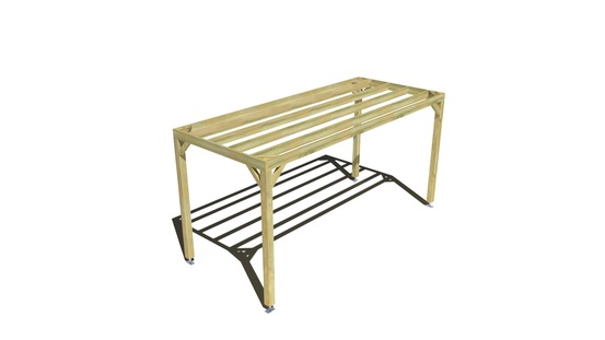 Pergola bois • 5m x 2m • indépendante • sens largeur • livraison comprise