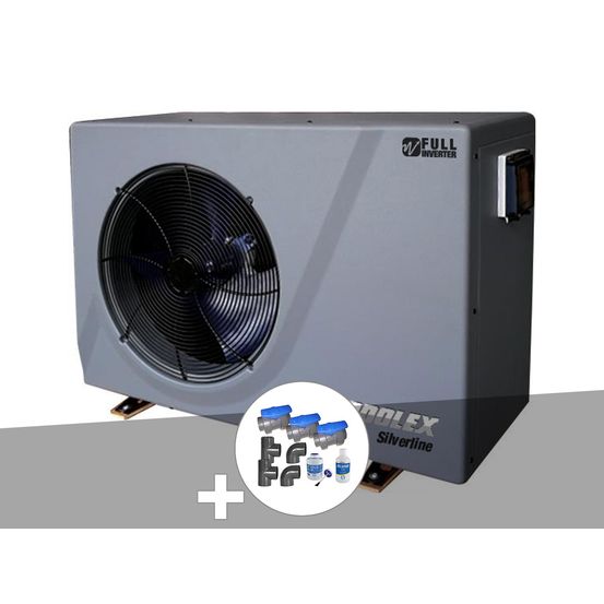 Pompe à chaleur 30 kw silverline full inverter wifi 300t + kit by-pass ø 50 mm