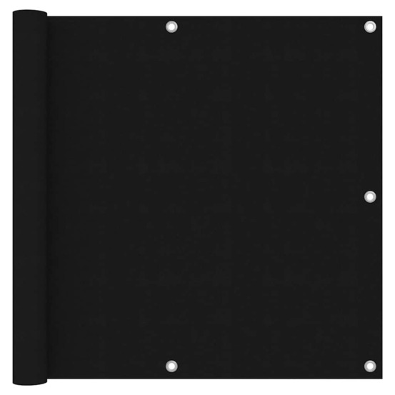 Écran de balcon noir 90x400 cm tissu oxford