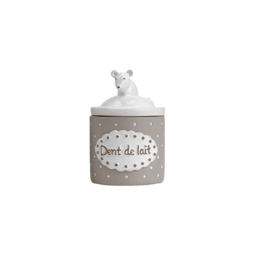 Boite à dents de lait souris taupe