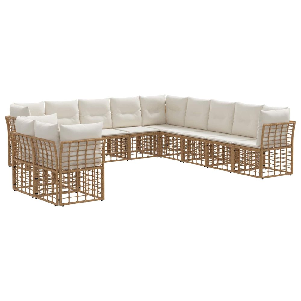 Ensemble de canapés d'extérieur naturel polyester