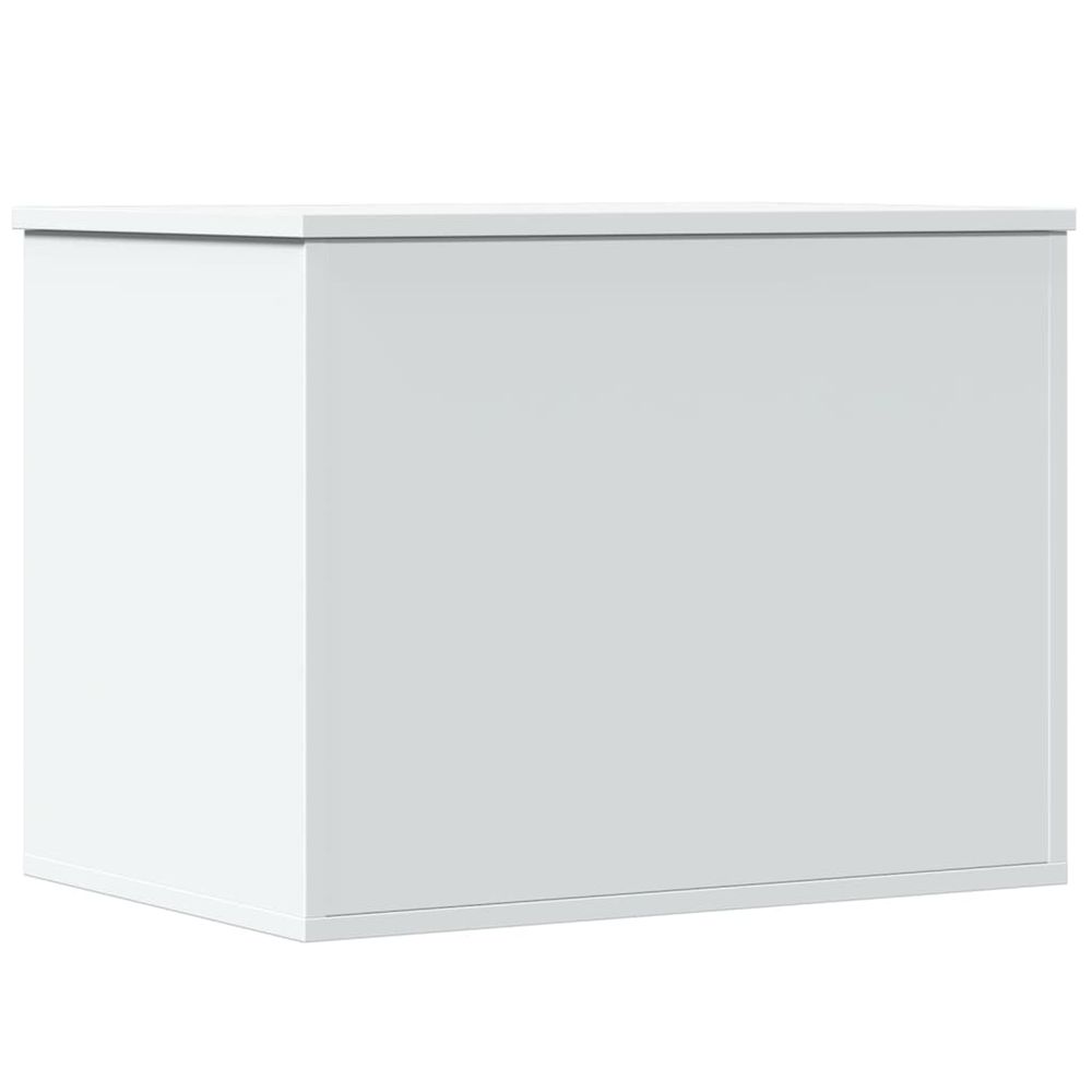 Boîte de rangement blanc 60x42x46 cm bois d'ingénierie