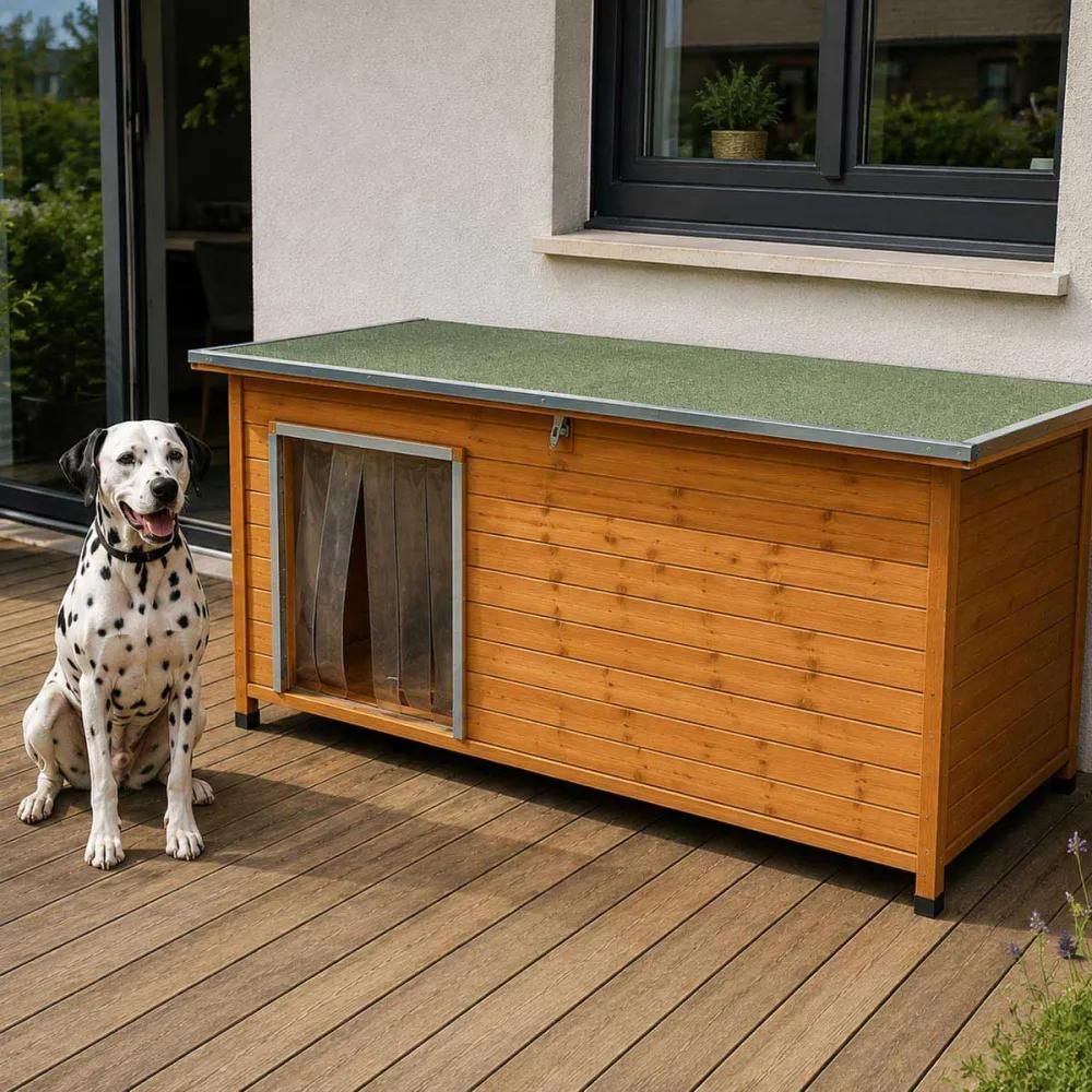 Niche en bois haute isolation taille 2xl - épicéa 3 couches avec toit étanche