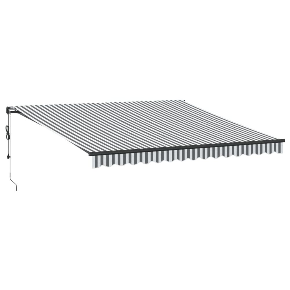 Auvent rétractable automatique anthracite et blanc 400x350 cm