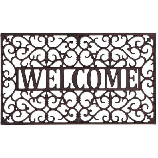 Paillasson en fonte rectangulaire welcome
