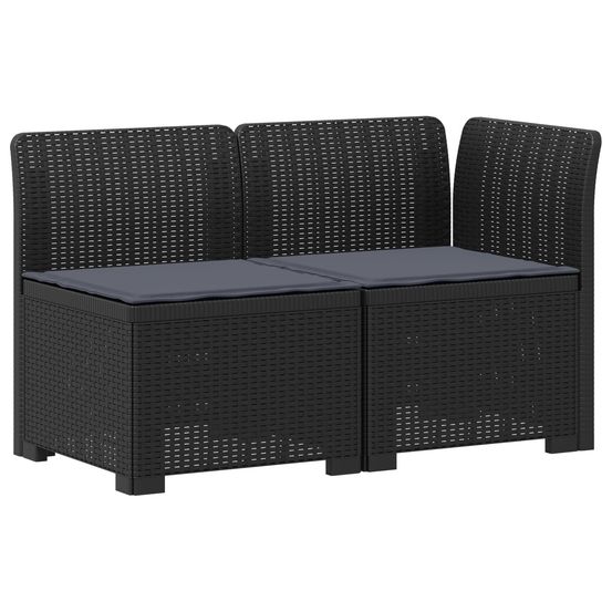 Canapé de jardin 2 places avec coussins look rotin 2 place pp
