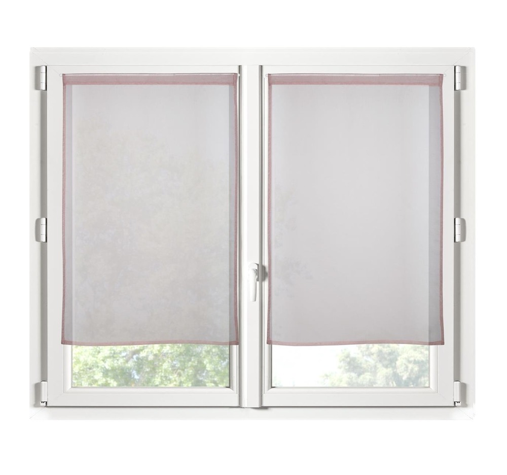 Paire de rideaux voile uni brise bise