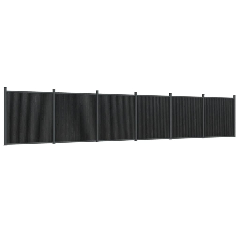 Panneau de clôture gris 1045x186 cm wpc