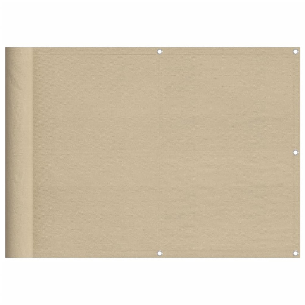 Écran de balcon beige 75x700 cm 100% polyester oxford