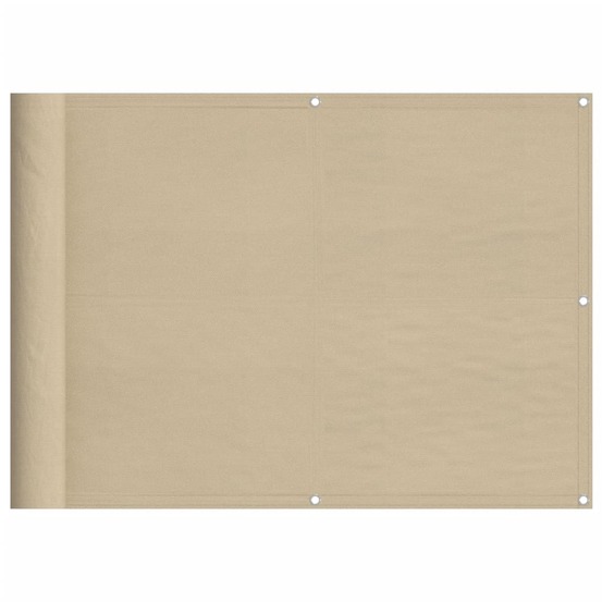 Écran de balcon beige 75x700 cm 100% polyester oxford