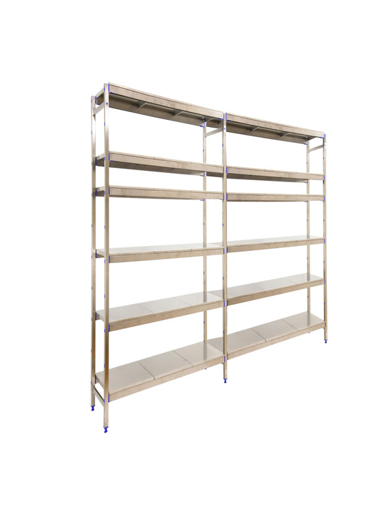 Etagère sans vis simoninox initial 6ss/1600x3290x500 acier inox 1600x3290x500 - simonrack