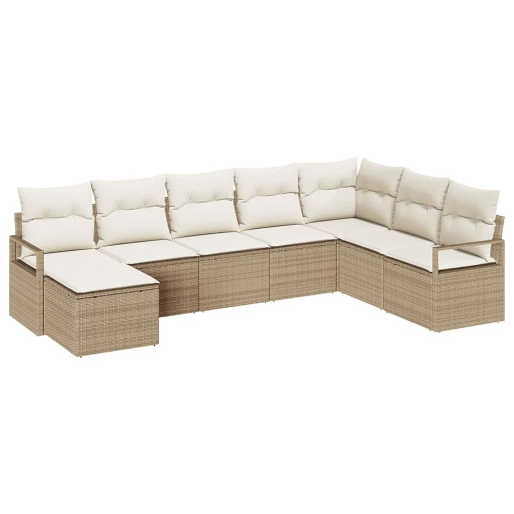 Ensemble de canapés 8 pc beige polyrotin