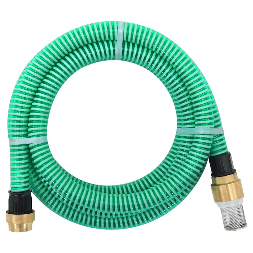 Tuyau d'aspiration avec raccords en laiton vert 1,1 10 m pvc