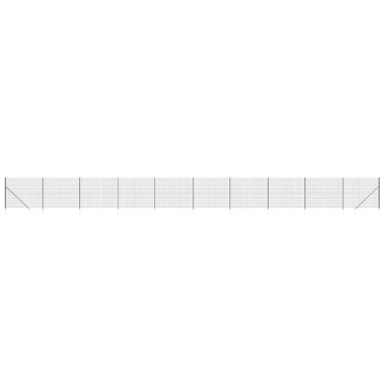 Clôture en treillis métallique et ancrage anthracite 1,6x25 m