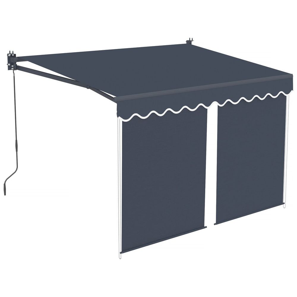 Store banne avec lambrequin en aluminium 2 x 3 m 