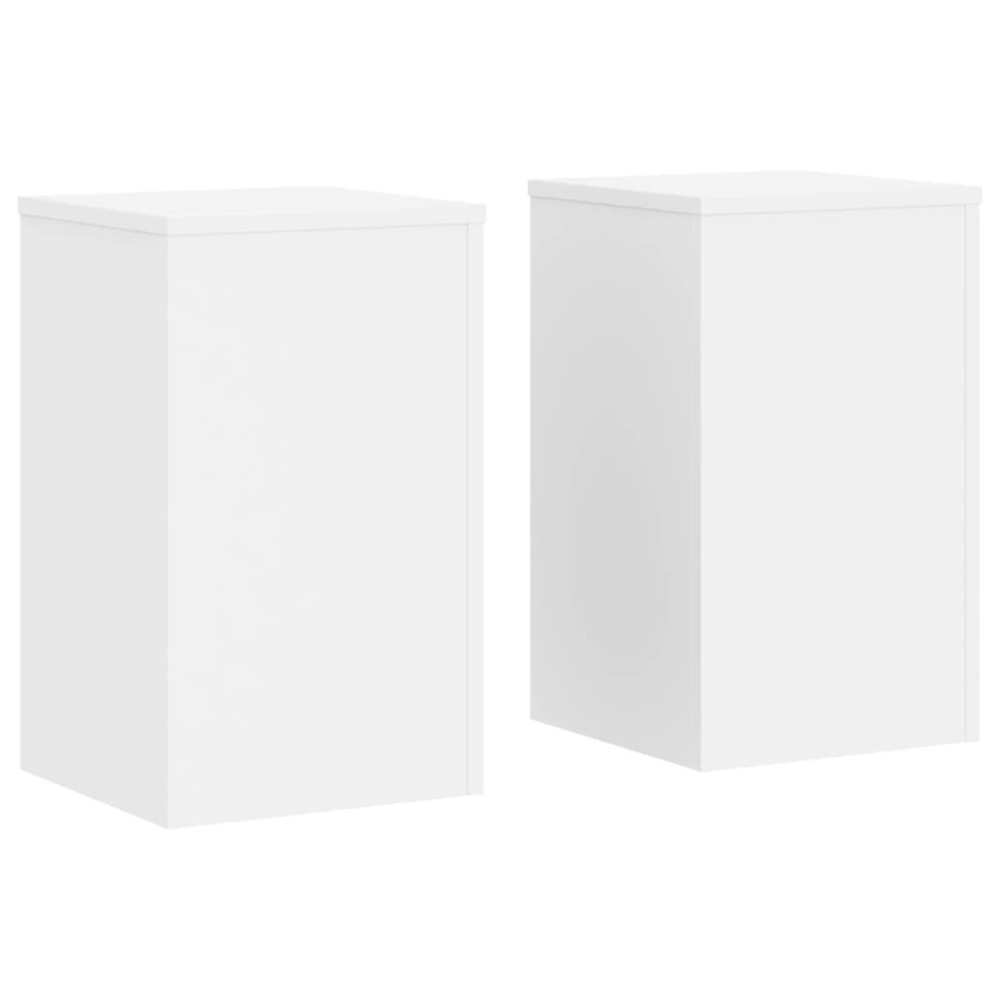 Supports pour plantes 2 pcs blanc 30x30x50 cm bois d'ingénierie
