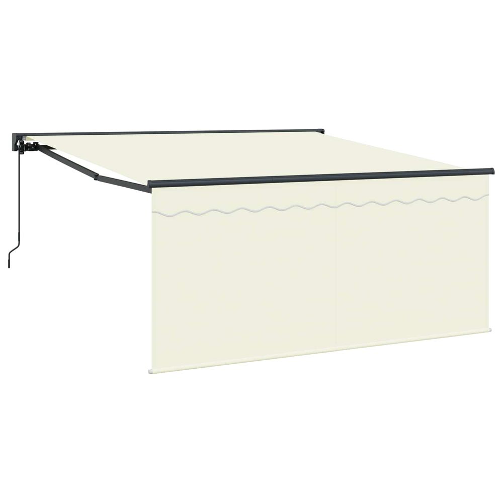 Auvent rétractable crème 300 x 250 cm polyester et aluminium