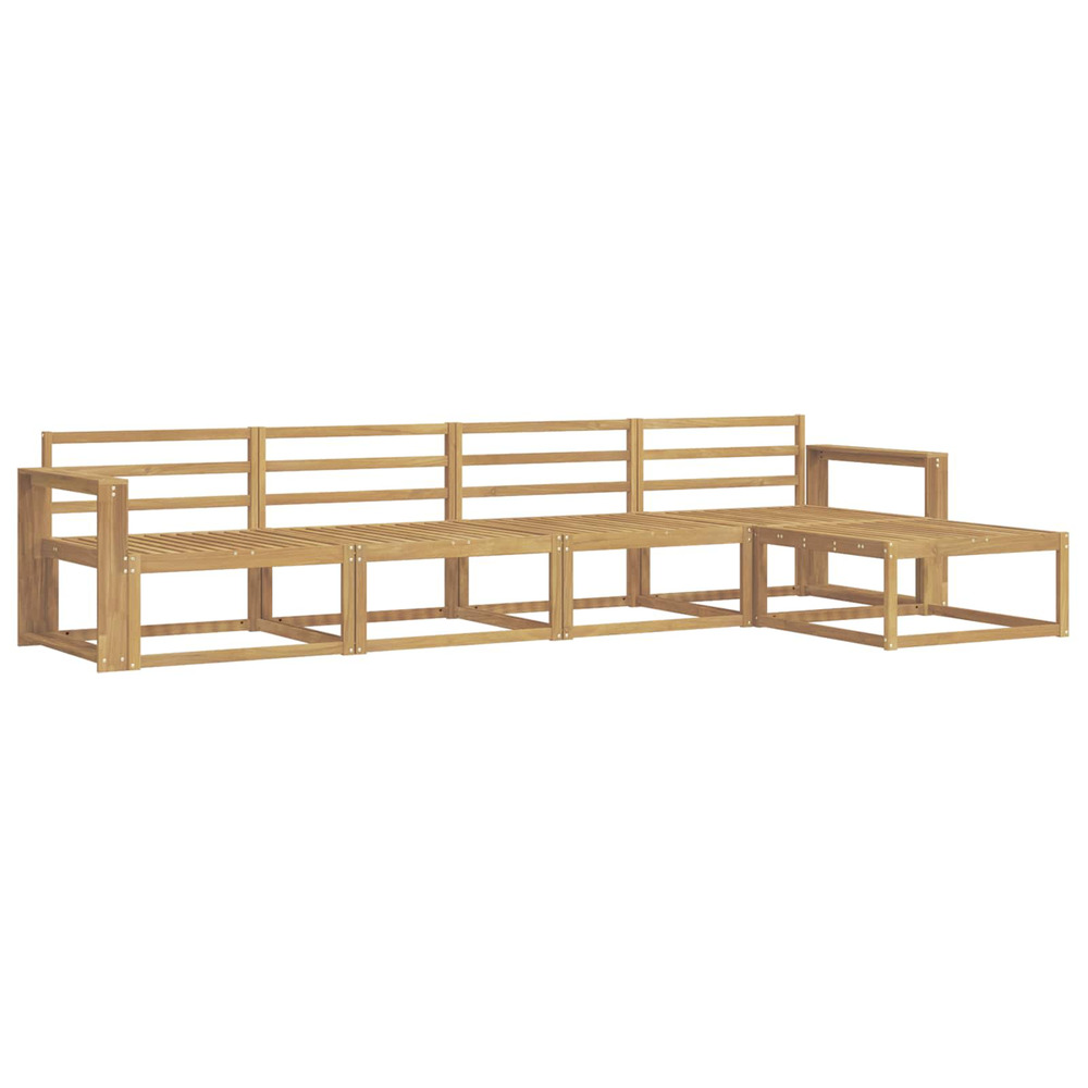 Ensemble de canapés d'extérieur 5 pcs blanc 337 x 162,5 x 73 cm