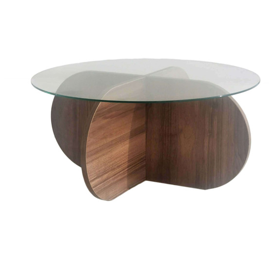 Table basse en verre bubble