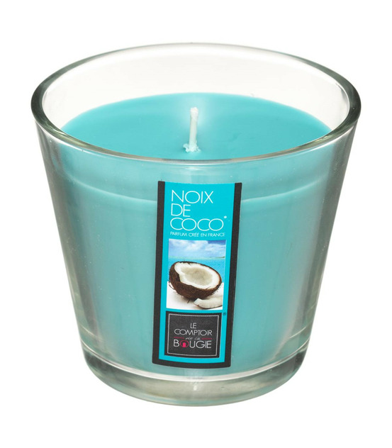 Bougie parfumée noix de coco pot en verre 190 g