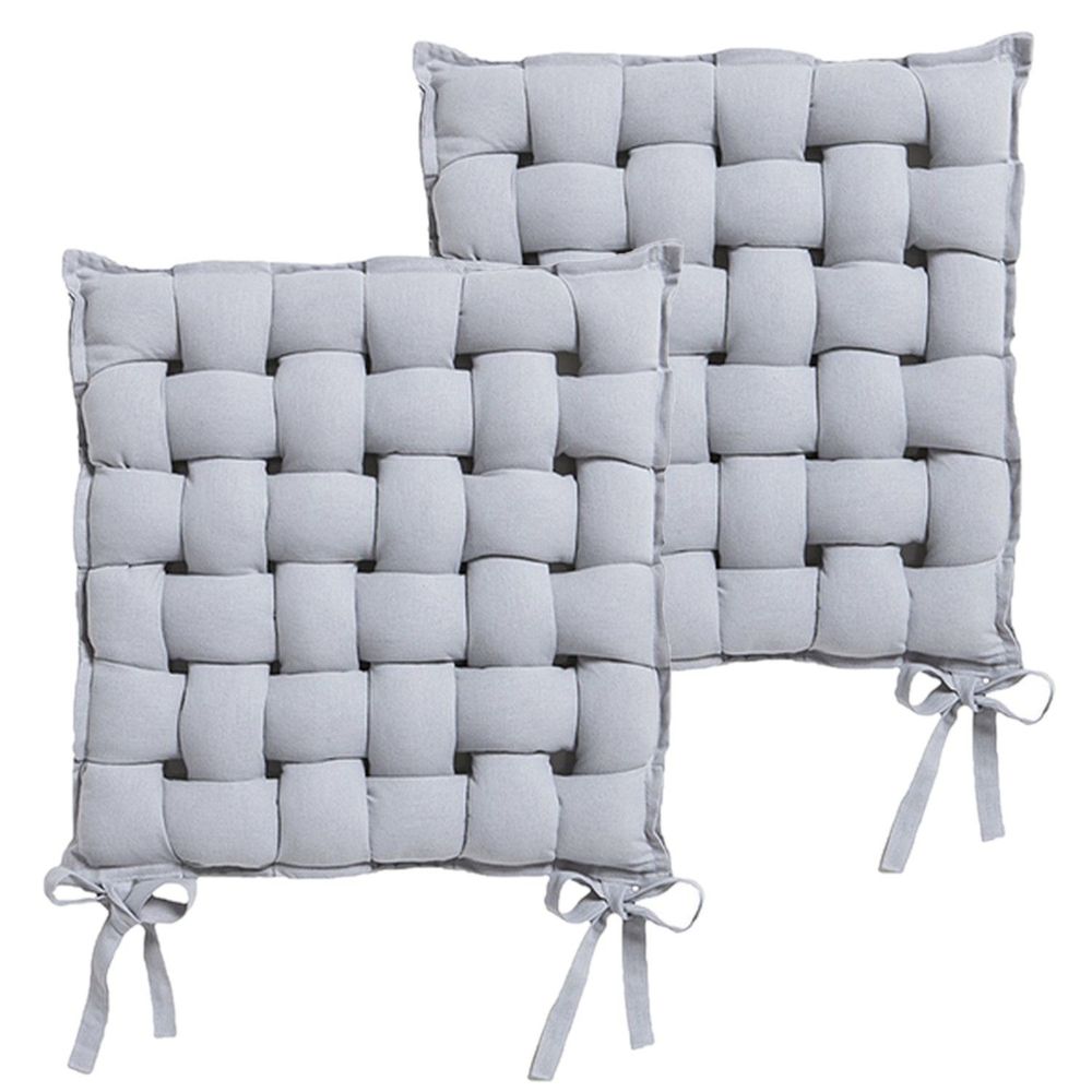 Lot de 2 galettes de chaise tressées