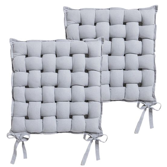Lot de 2 galettes de chaise tressées