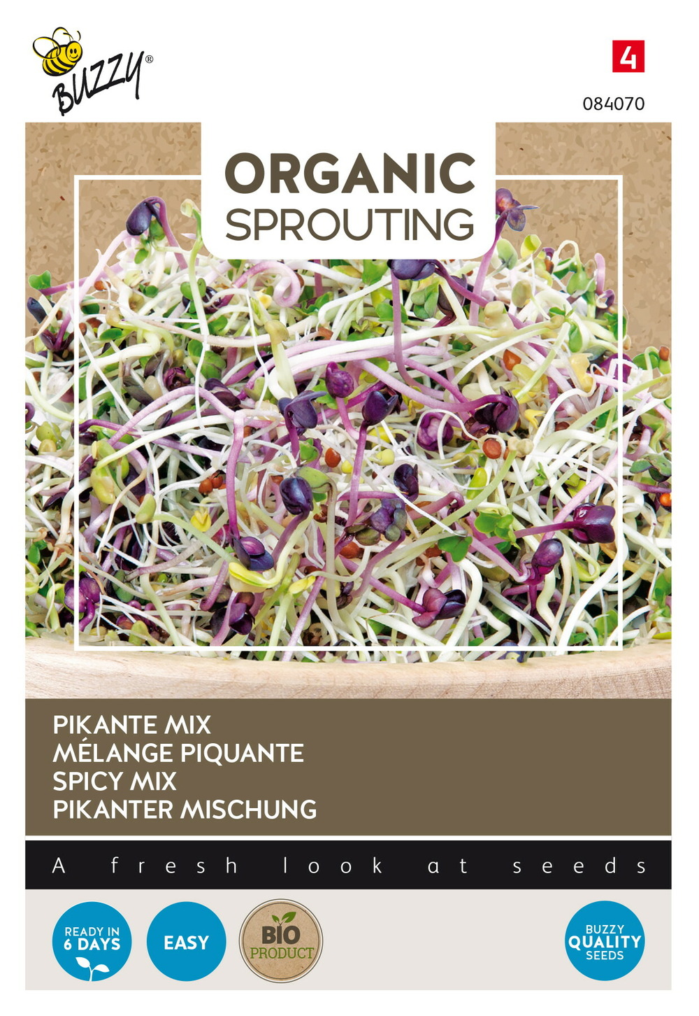 Buzzy organic sprouting de salad piquant (bio) - ca. 30 gr