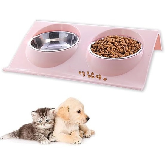 Dtopbuyage animaux feeder bol, gamelle double
