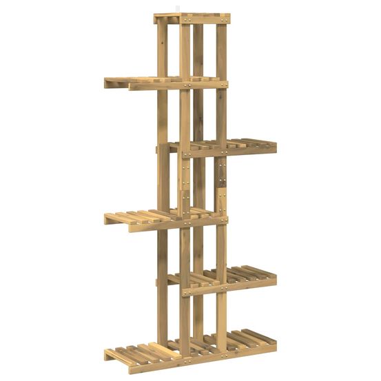Support de plante blanc 68 x 23,5 x 140 cm bois d'acacia massif